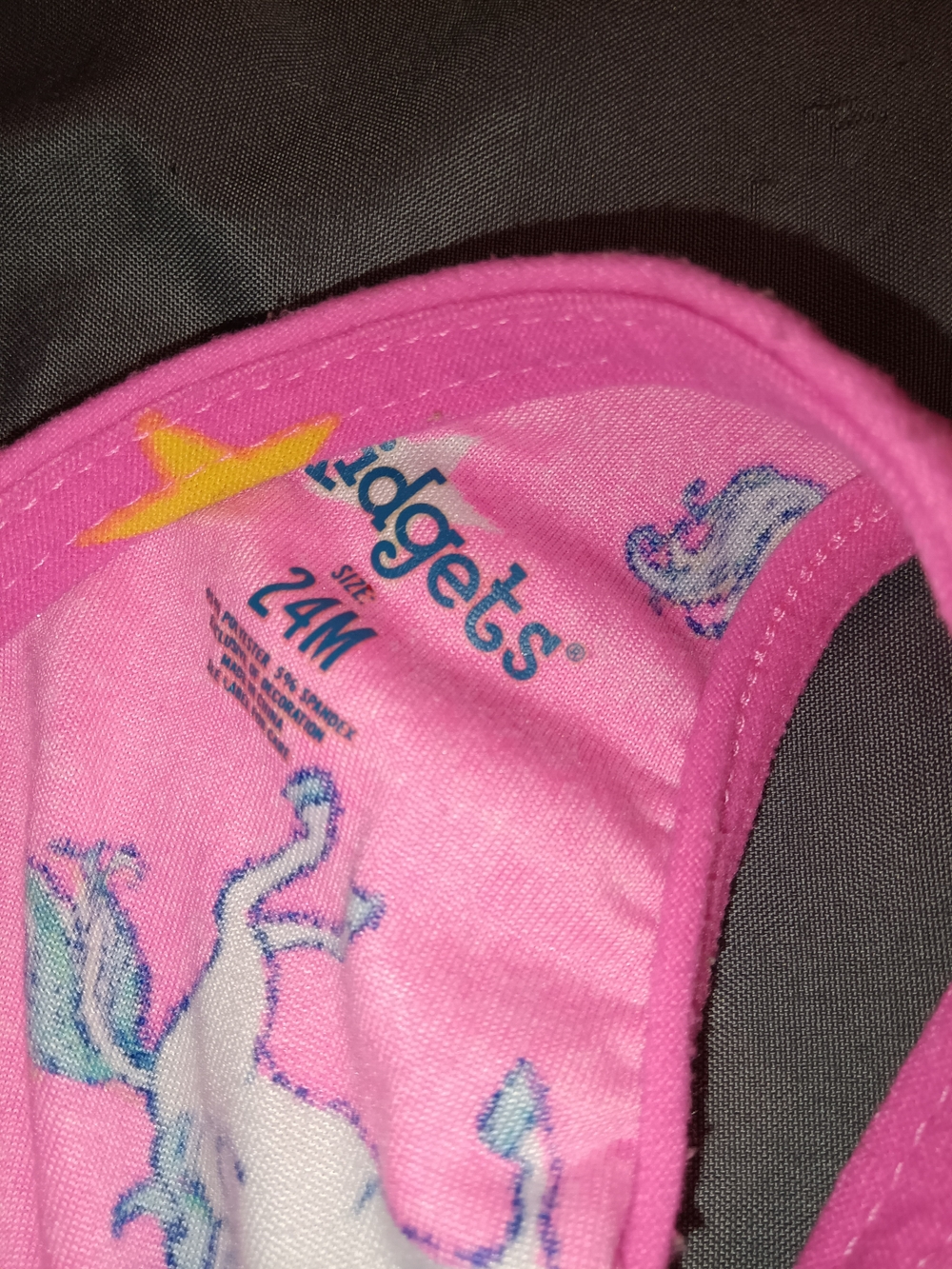 Kidgets Pink Unicorn Tank Romper with Teal Trim - Picture 3 of 3